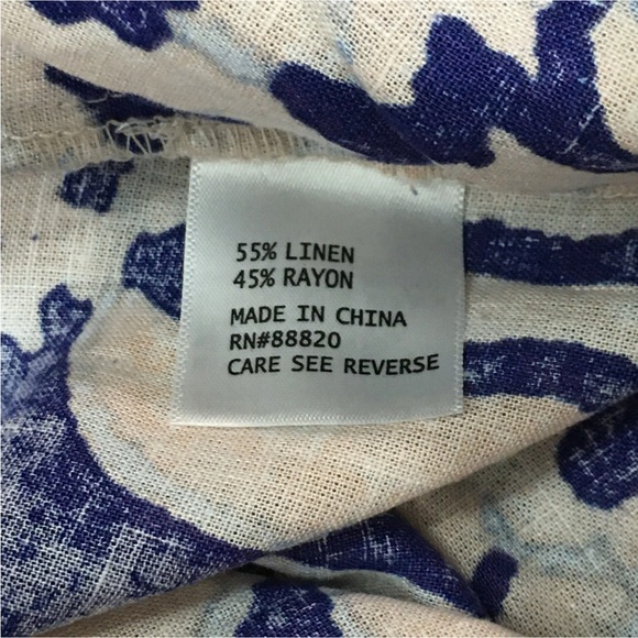 NWT Christian Siriano Linen Blend Wide Leg Crop Floral Geo Pants Women’s Medium - Picture 9 of 12